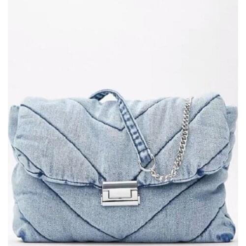 Luxury Designer Jeans Bags Women Denim Chain Crossbody Bags For Women Womens Handbags Shoulder Bags Messenger Female