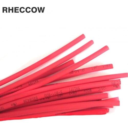 RHECCOW 50M dia=1mm Red 600V 2:1 Heat Shrink Tube Tube Heat-Shrink Tubing Diameter Wire Wrap Insulation Materials