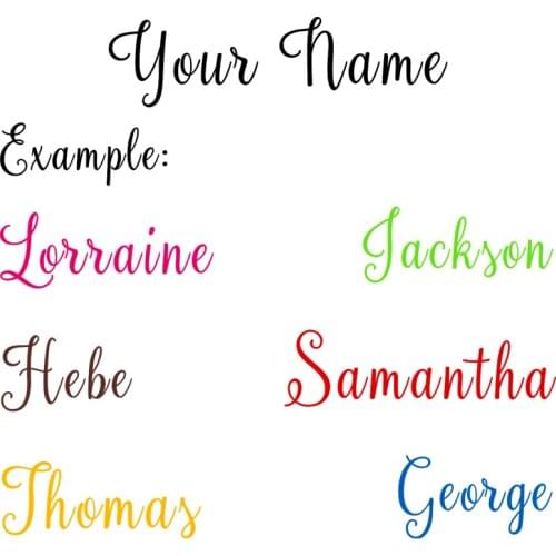 Custom Personalise Name Word Vinyl Decal Fancy Script Font Sticker Text Label Childrens Window/Door Decal Sticker