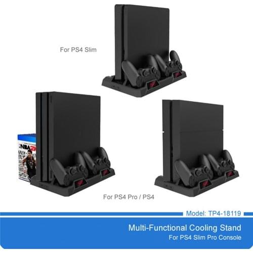 Dual Controller Charger Charging Station Cooling Stand Storage Rack for PS4/SLIM/PRO Game Controller Console Accessories