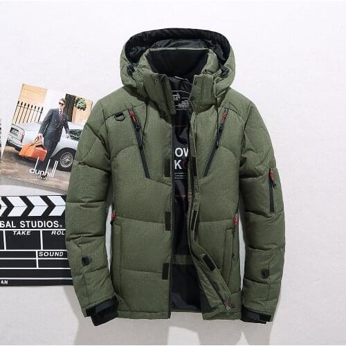 Winter Mens down Jacket Short Outdoor Sports Slim Fit Hooded Fashion Thick Warm Youth Plus-sized Jacket