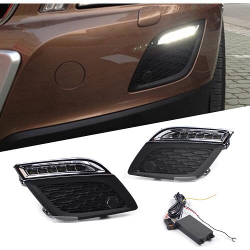 For Volvo XC60 2011 2012 2013 Car LED Daytime Running Lights DRL Front Bumper Fog Lamp White 1Pair