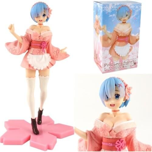 23cm Anime Re:Life In A Different World From Zero Rem Cherry Style Figurine PVC Collectible Model Figure Toys Doll Gift
