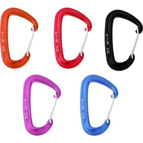 5x Aluminum Hammock Climbing Yoga Safety Carabiner D Type Buckle Clasp