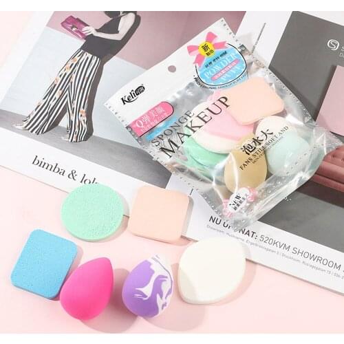 6pcs/bag Pro Makeup Sponge Cosmetic Puff Powder Puff Smooth Women Makeup Foundation Sponge Beauty Makeup Tools Accessories