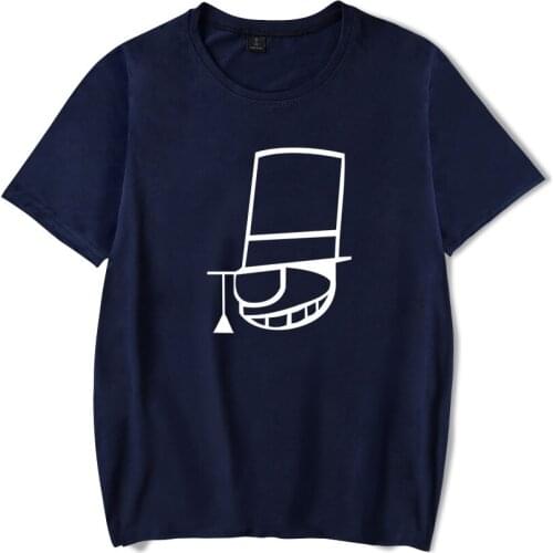 Anime Detective Conan T-shirt Men Women Harajuku Print T shirt Summer Fashion New Short Sleeve Detective Conan blue boys tees