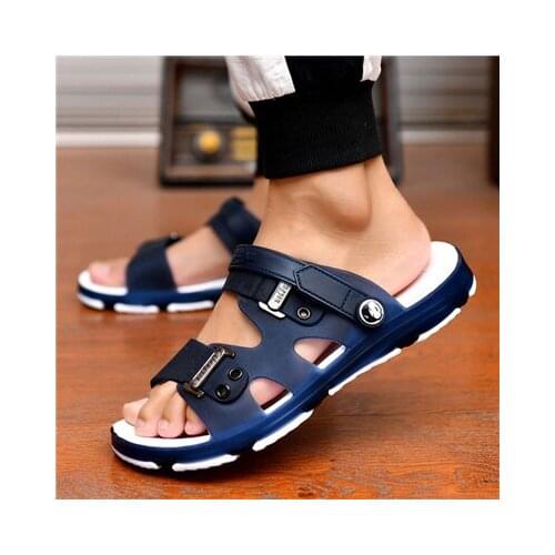 Male Fashion High Quality Plus Size Home & Beach Sandals Men Casual Durable Anti Skid Peep Toe Summer Sandals Sandalias A5756