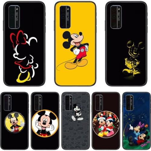 Mickey Phone Case Hull For Huawei Honor 8 9 10 20 30 A S Lite Pro 5g i Black Back Soft Cell Cover Pretty