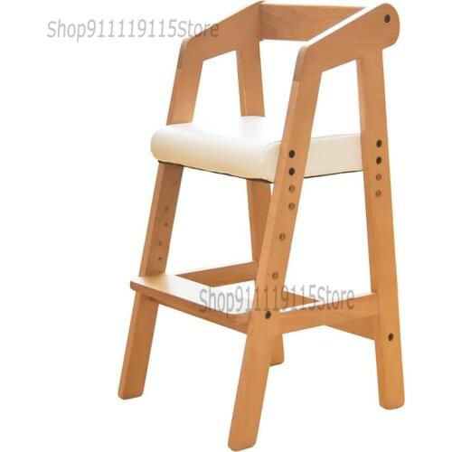 Beech Childrens Dining Chair Baby Dining Chair Household Wooden Solid Wood Multifunctional Baby Dining Table Chair