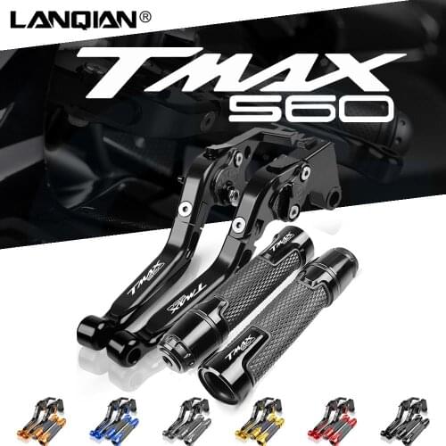 For Yamaha TMAX560 Motorcycle CNC Brake Clutch Levers Handlebar Hand Grips Ends TMAX 560 T-MAX 560 2019 2020 2021 Accessories
