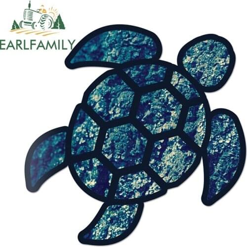 EARLFAMILY 13cm x 13cm for Blck Turtle Auto Decal Fashion Fine Waterproof Window Trunk Scratch-proof Windshield Car Stickers