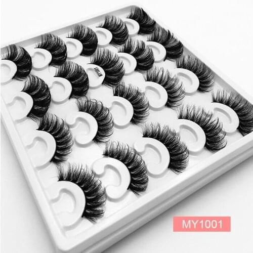 Good grade eyelashes MY1001 fluffy 10Pairs 25mm Volume Soft HandMade Faux Mink False Eyelash