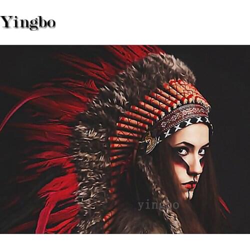 Indian beauty diamond painting new arrival full square round drill embroidery bead cross stitch Diamond Mosaic Arts And Crafts