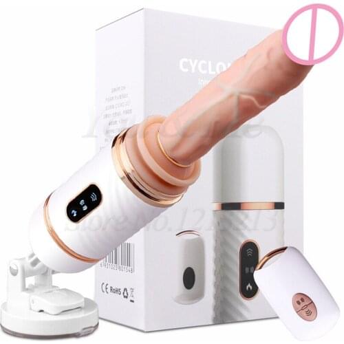 Intelligent Heating Automatic Telescopic Dildo Vibrators For Women Masturbation G spot Replace Dilidos Wireless Remote Sex Toys