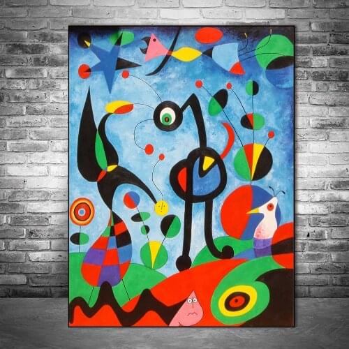 The Garden 1925 By Joan Miro Famous ArtWork Reproductions Abstract Canvas Paintings Of Joan Miro Wall Pictures Home Wall Decor