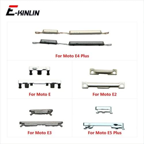 Power On Off Volume Switch Mute Side Key Button Full Sets For Motorola Moto E E2 E3 E4 E5 Plus E6 Play