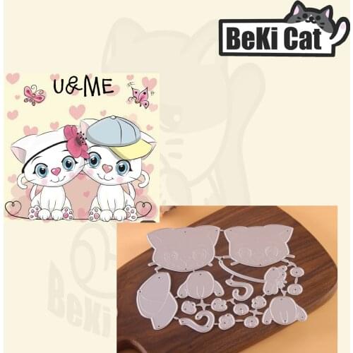 Cute cat Metal Cutting Dies Stencils for DIY Scrapbooking photo album Decorative DIY Paper Cards