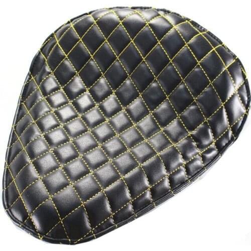 Motorcycle Diamond Synthetic Leather Solo Driver Seat For Harley Honda Yamaha Suzuki Touring Chopper Bobber Scooter