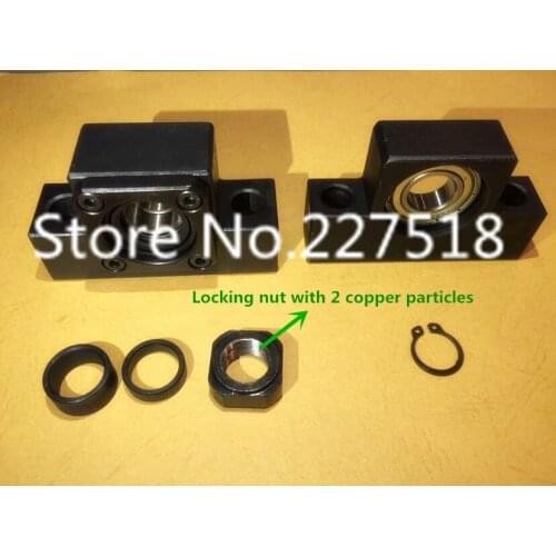 EK12 EF12 Ball Screw End Support Set : 1 pc Fixed Side EK12 and 1 pc Floated Side EF12 for SFU1605 Ball Screw CNC parts