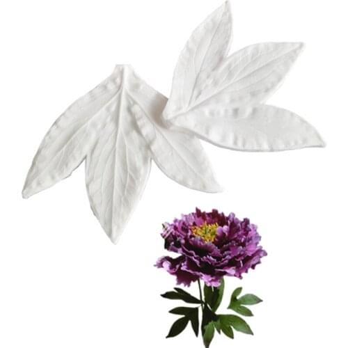 NEW Large Peony Leaf Veiner Silicone Mold Cake Decorating Chocolate Fondant Sugarcraft Gumpaste Moulds M2078