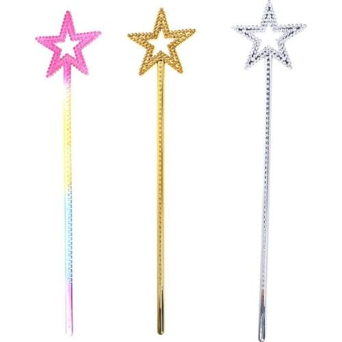 New Fairy Stick Large Silver Princess Angle Wand Dress Gifts For Kids Girls Christmas Gifts Makeup props Toys