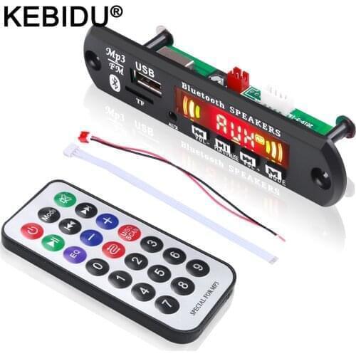 Color screen MP3 decoder board 5V 12V WMA WAV FLAC Bluetooth 5.0 MP3 player Car USB TF FM radio audio module can call and record