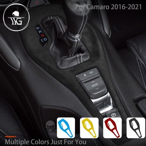 Turn Fur Suede Wrap Cover For Chevrolet Camaro 2016-2021 Center Console Gear Shift Panel Armrest Trim ABS Car Accessories