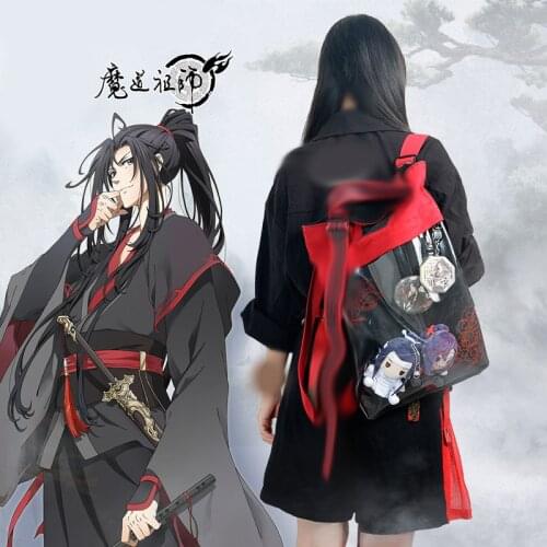 Grandmaster of Demonic Cultivation Lan Wangji Wei Wuxian Transparent Shoulder Bag Canvas Handbag Shopping Bag Boy Girl Gift 1pcs