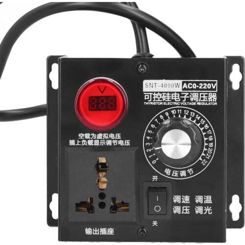 4000W Voltage Regulator Dimmer High Power Electronic Thyristor Controller AC110/220V Voltage Regulator