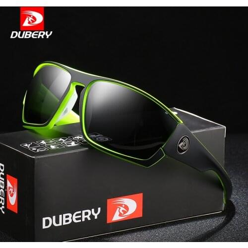 DUBERY Vintage Sunglasses Womens sunglasses Polarized Mens Sun Glasses For Men Driving Black Square Oculos Male 8 Colors Model