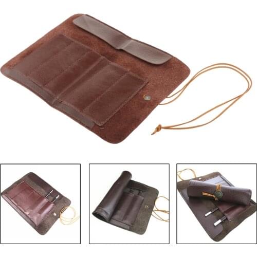Knives Roll Up Bag Carving Pocket Knives PU Leather Bag Storage Organizer Roll-Up Knife Cover