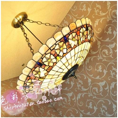 30CM-60CM European Garden bedroom living room den shell light lighting lamps hanging 23 Camellia beads