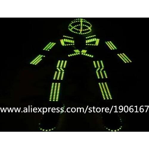 RGB Led Light Robot Suit LED Luminous Clothing Dance Ballroom Costume Stage Props Party Supplies Led Growing Grand Event Clothes