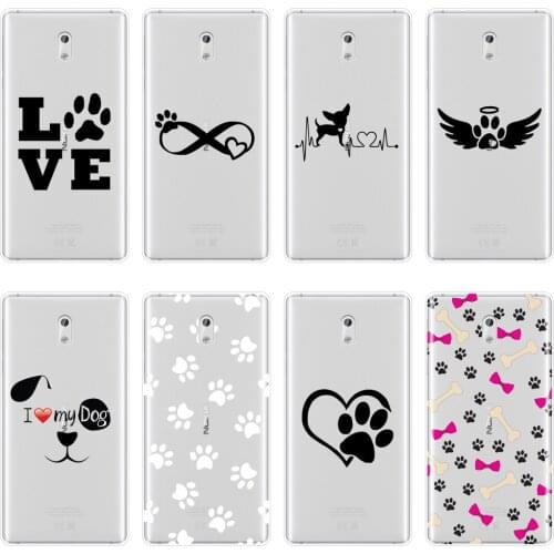 TPU Heart Dog Puppy Love Kawaii Funny Cute Case For Nokia X6 7 Plus Soft Silicone Back Cover For Nokia 1 2 3 5 6 8 Phone Case