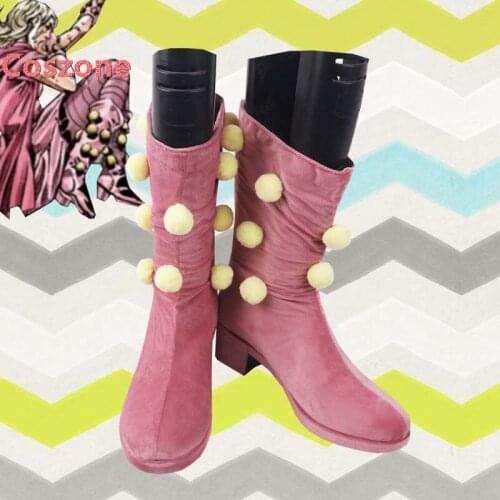 JoJos Bizarre Adventure Lucy Steel Pink Cosplay Shoes Boots Halloween Carnival Cosplay Costume Accessories