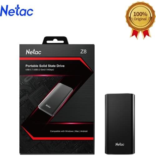 Netac External SSD 250gb 500gb 1tb 2tb Portable Hard Drive Solid State Drive USB3.2 Type C For Laptop
