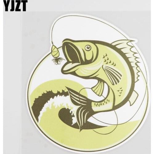 YJZT 13.2CMX14.8CM Interesting Shark Car Sticker Marine Organism Pvc Decal Window 6A-0196