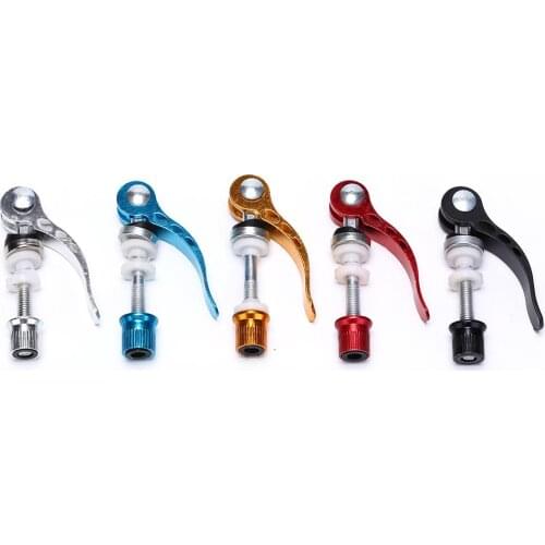 1pc 5color Bike Seat Clamp Aluminium Alloy Quick Release Bicycle Seat Post Clamp Seatpost Skewer Bolt Mountain Cycling