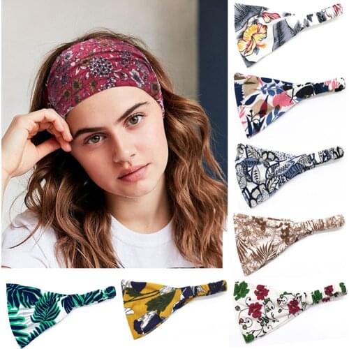 Bohemia BOHO Wide Cotton Stretch Women Headbands Headpiece Headwrap Turban Headwear Bandage Hair Bands Bandana Fascinator