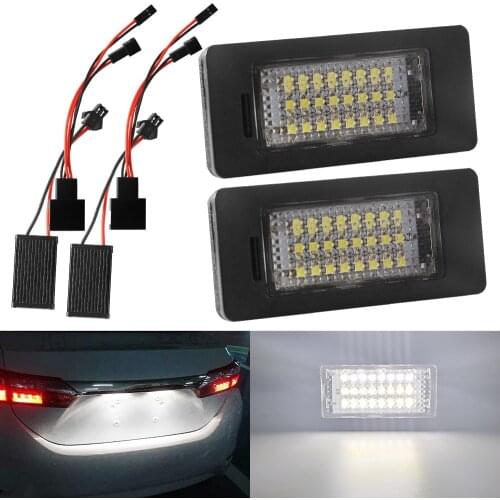 2PCS Error Free Car LED License Plate Number Light With Decoder 24SMD For Audi A1 A5 A7 A6 C7 Q5 2009-2012 TTRS VW Golf Passat