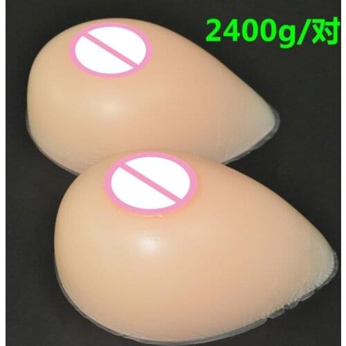 2400 g/pair 44E/46DD/48D Silicone Breast forms Mastectomy Artificial Silicone Fake Breast For Crossdressers And Transvestites
