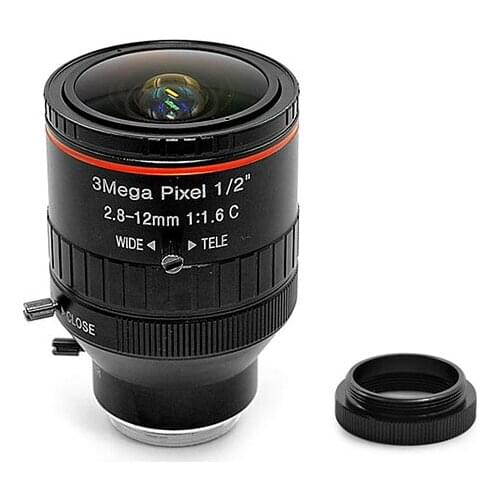 3 million HD C-mount industrial lens 2.8-12mm3mp zoom C-mount machine vision intelligent inspection lens