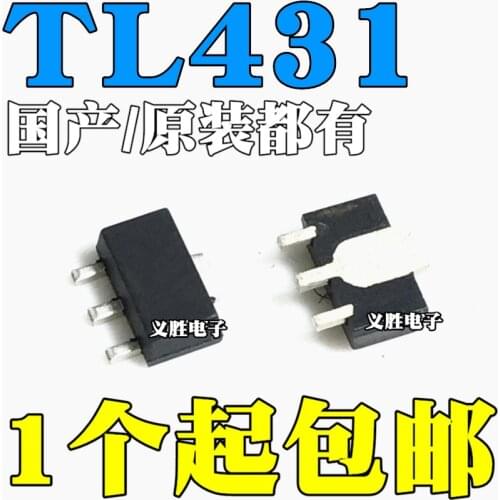 3PCS New and original TL431 431 CJ431 SOT89 Patch regulator triode Voltage regulator tube triode encapsulation