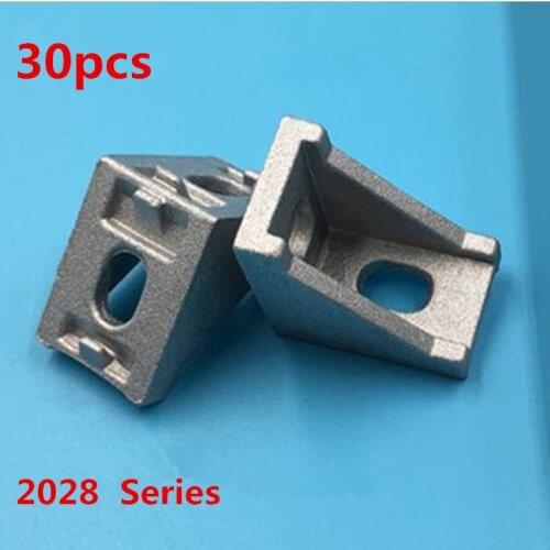20pcs 2028 Aluminum Corner Brackets corner fitting angle 20*28 L Connector bracket use for 2028 Industrial Aluminum Profile