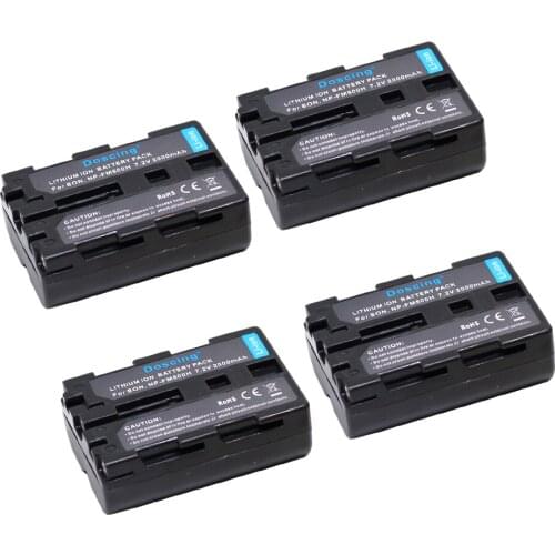 4Pcs NP-FM500H NP FM500H FM50 Camera Battery for SONY A57 A65 A77 A450 A560 A580 A900 A58 A99 A550 A200 A300 A350 A700 F717 A58
