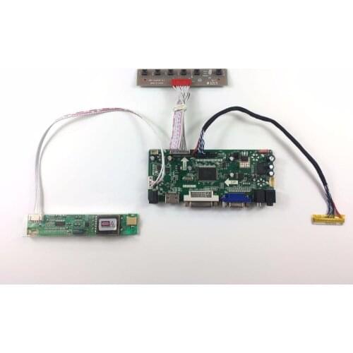 Free Shipping DVI VGA AUDIO LVDS LCD Controller Board for LTN154X3-L03 LTN154X3 L01 1280x800 15.4 inch CCFL LVDS