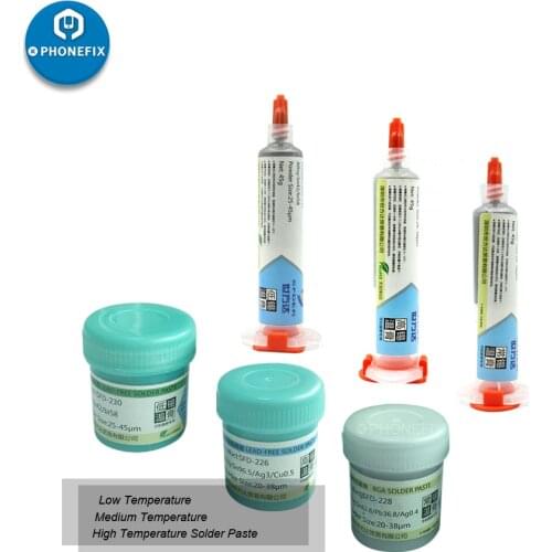 Lead Free Solder Paste 138 low temperature Phone BGA Chip soldering tin paste Cream for iPhone Samsung Mobile Phone BGA Repair