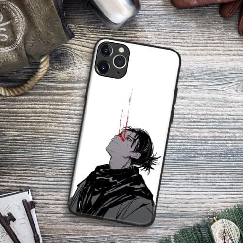 Choso Jujutsu Kaisen Anime Soft TPU Glass Phone Case for IPhone SE 6s 7 8 Plus X Xr Xs 11 12 Mini Pro Max Samsung