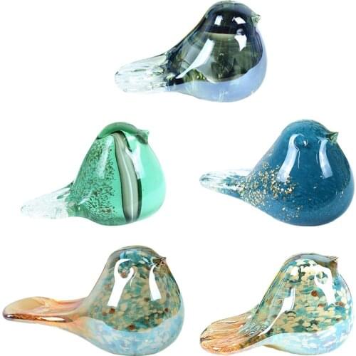 Bird Figurine Decorative Glass Bird Figurine Bird Statue Sculpture Ornaments