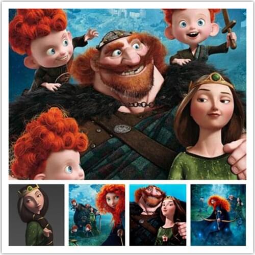 DIY Home Decor 5D Diamond Painting Disney Brave Legend Diamond Mosaic Cross Stitch Kits Diamond Embroidery Full